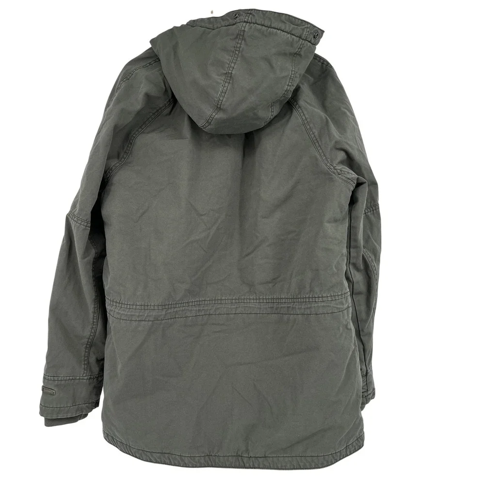 NWT Abercrombie & Fitch Mens Sherpa Parka Jacket Military Olive Green‎ size M